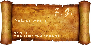 Podoba Gyula névjegykártya